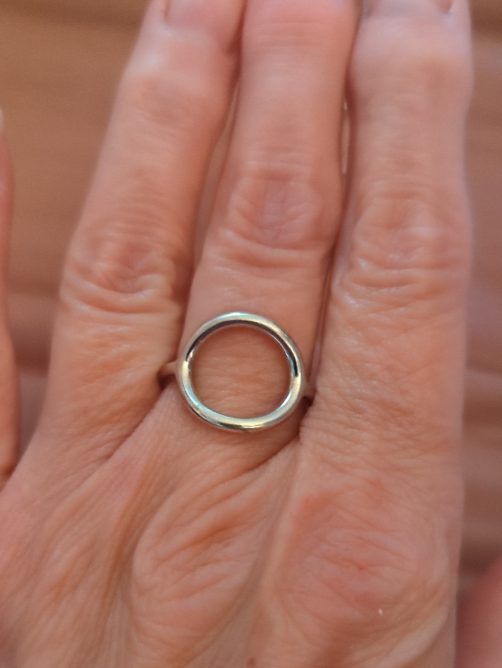 Minimal Open Circle Silver Ring - Women's Jewelry